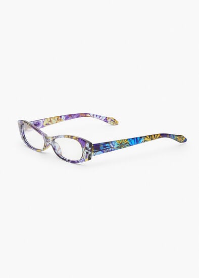 Plus Size Floral Reading Glasses & Case
