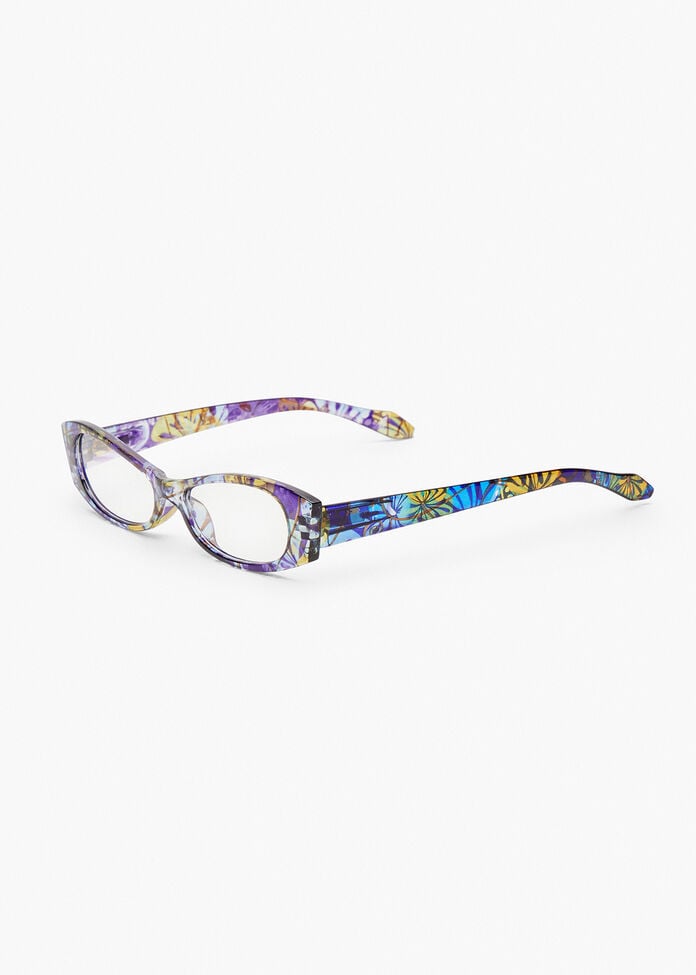 Floral Reading Glasses & Case, , hi-res