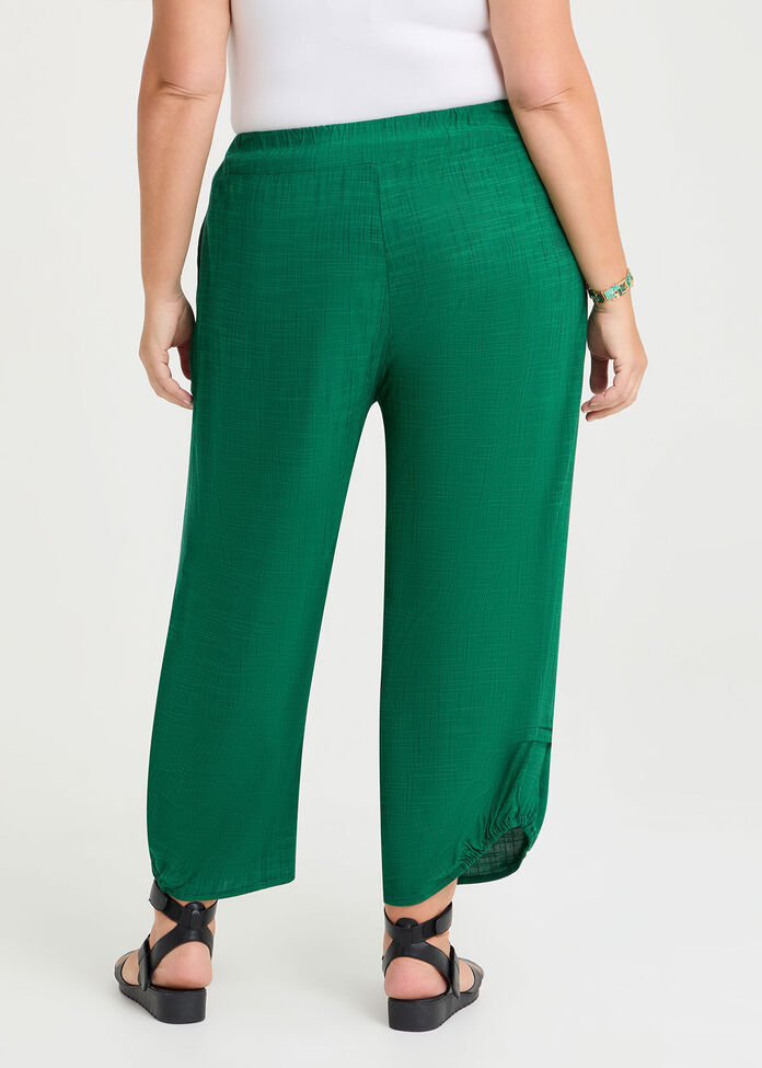 Side Tuck Lantern Natural Crop Pant, , hi-res