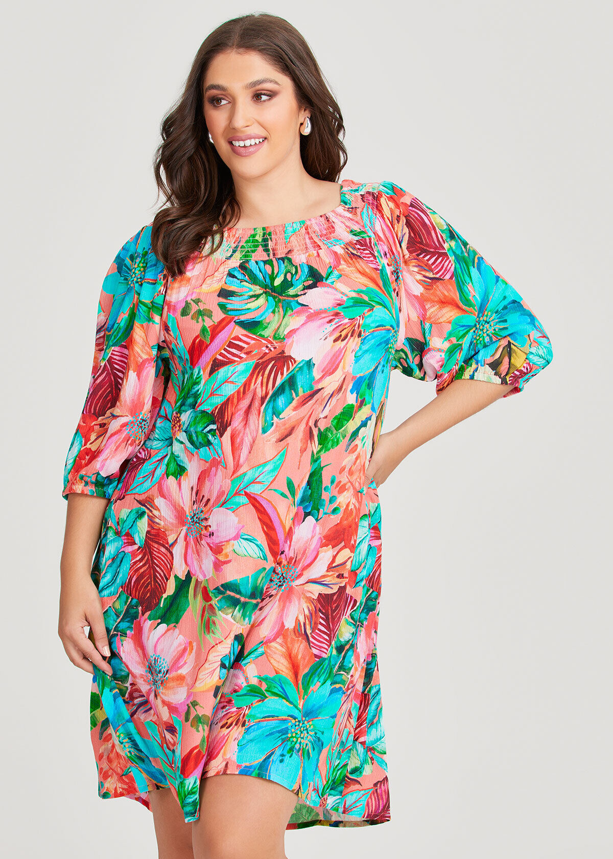 Short tropical dress outlet