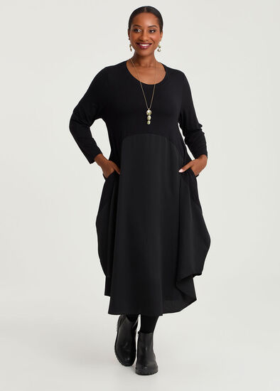 Plus Size Natural Sadie Spliced Dress