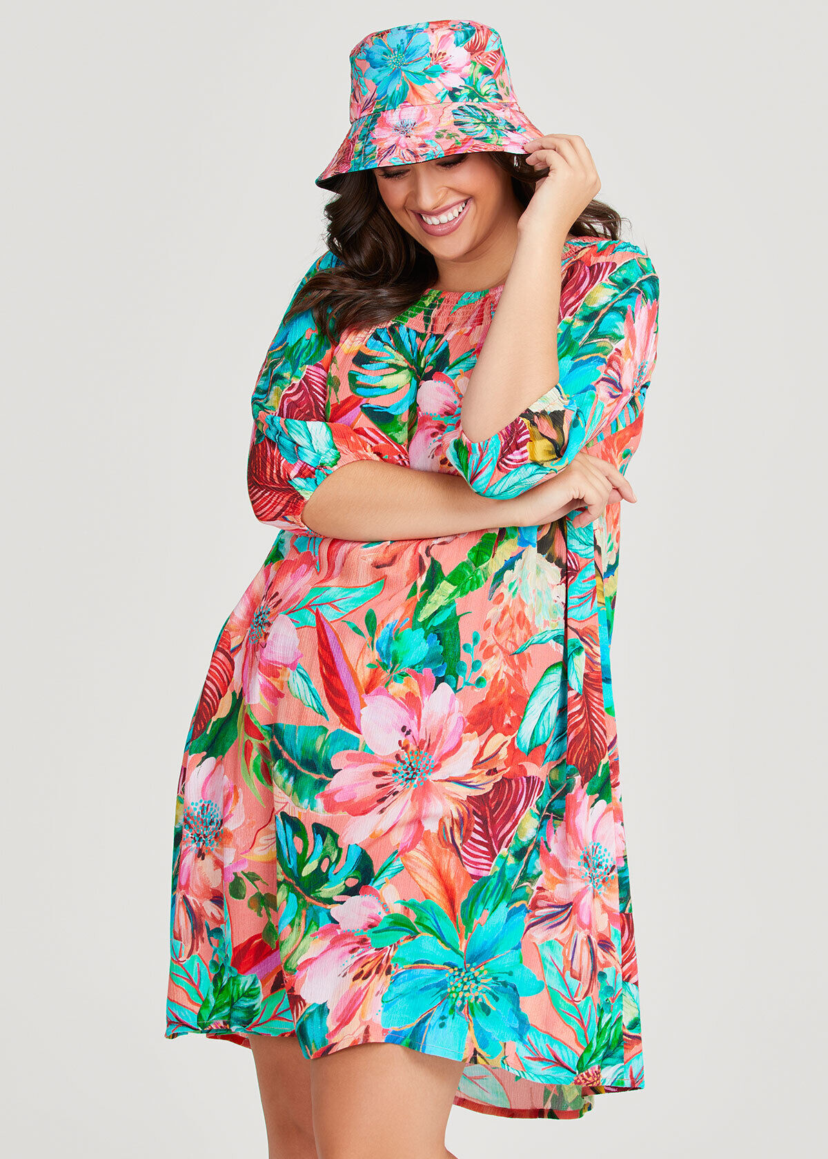 Plus size tropical wear discount