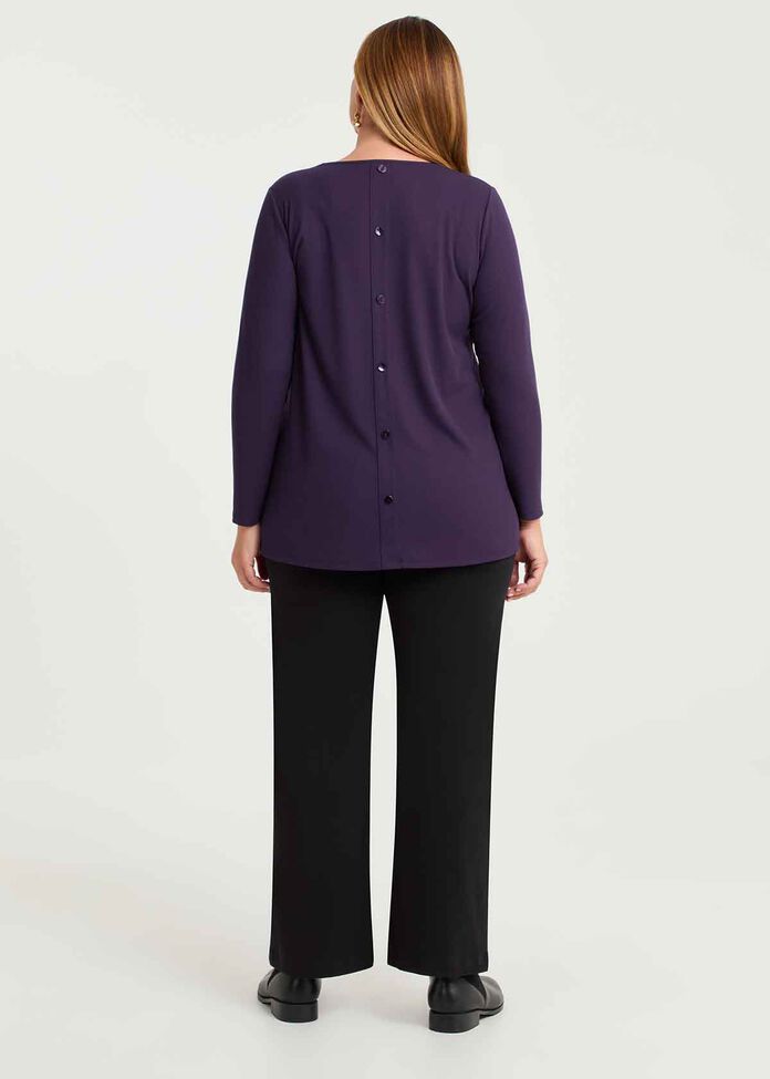 Rib Back Button Detail Top, , hi-res