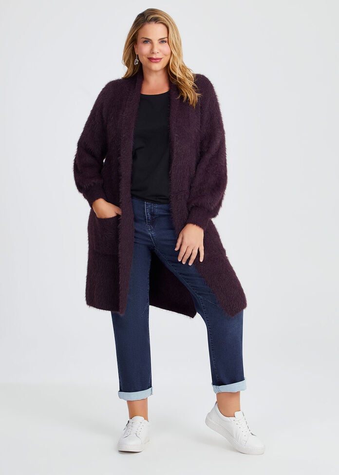 Fluffy Knit Cosy Cardigan, , hi-res