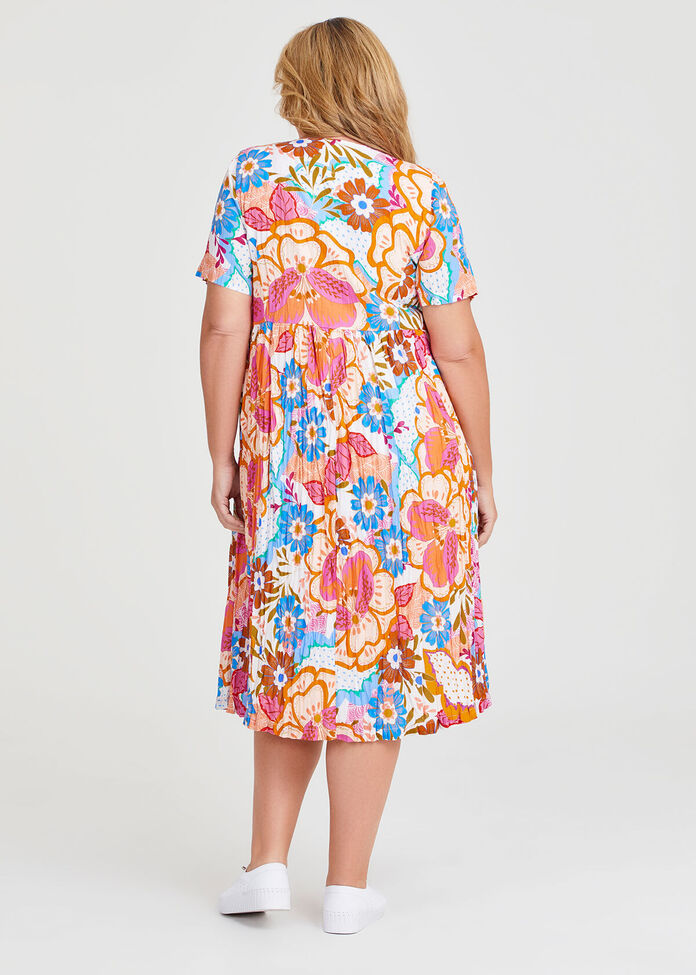 Shop Plus Size Cotton Pocket Midi Dress, Multi Taking Shape AU