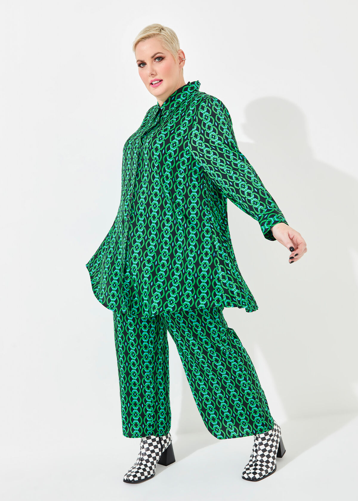 Plus size satin pant suits store