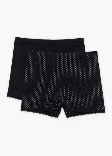 Plus Size 2 Pack Bamboo Boyleg Undies