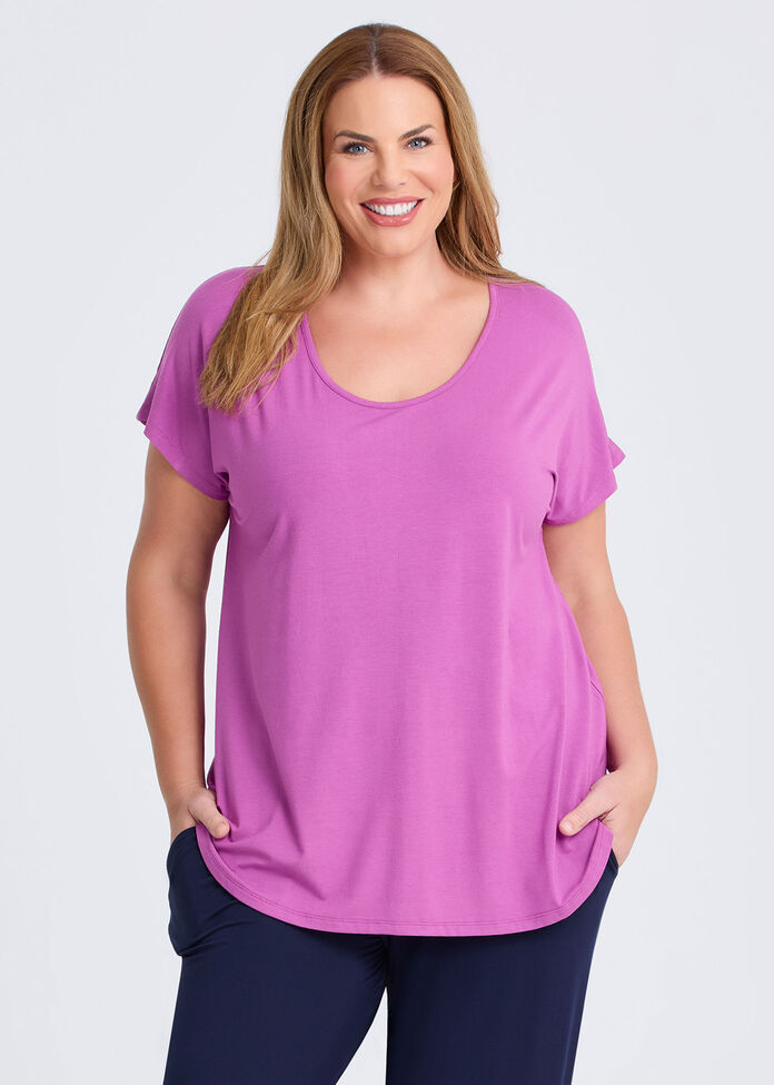 Natural Round Neck Everyday T-shirt, , hi-res