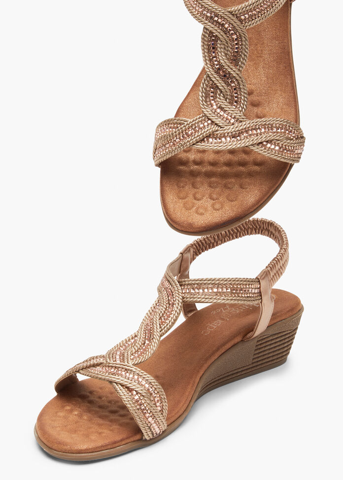 Jewel Rope Wedge Sandal, , hi-res