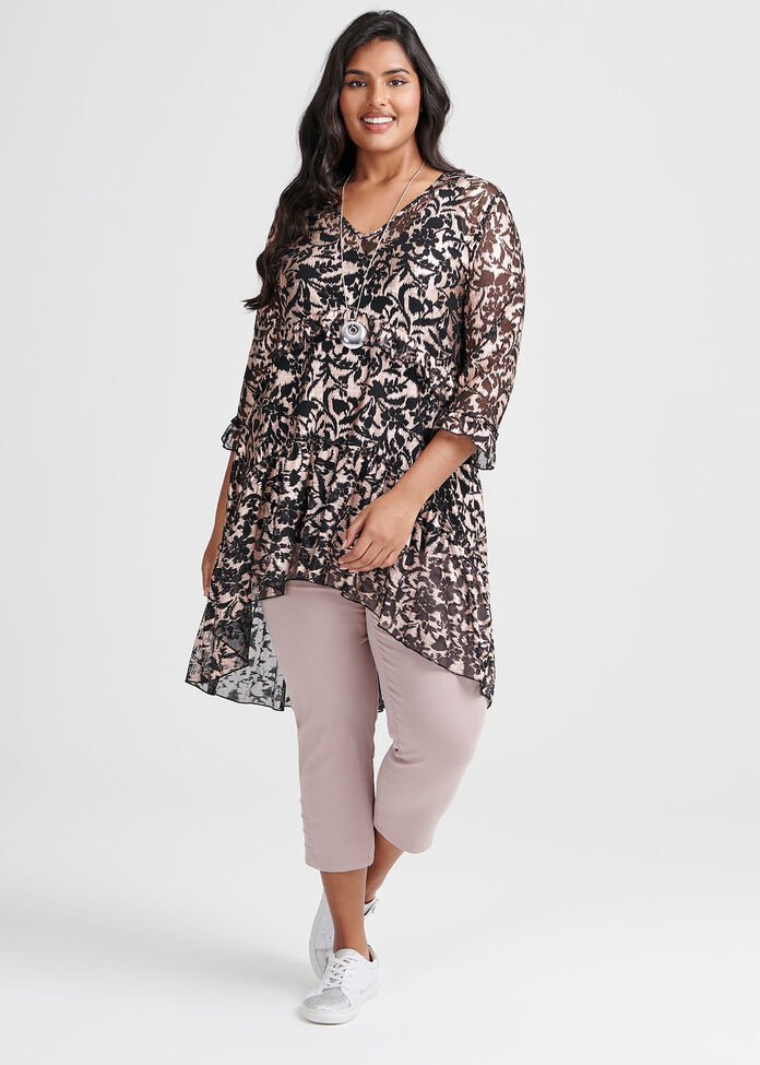 Shop Hue And Me Foil Tunic in Pink in sizes 12 to 30 | Taking Shape AU