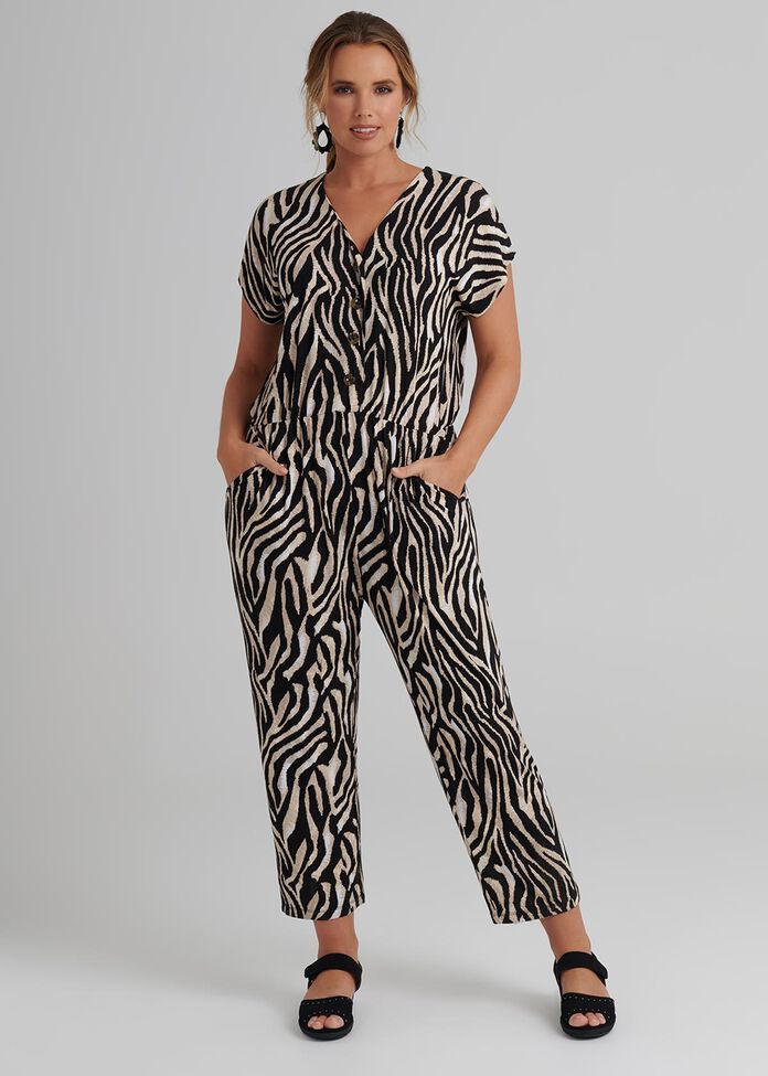 Zebra Bamboo Jumpsuit, , hi-res