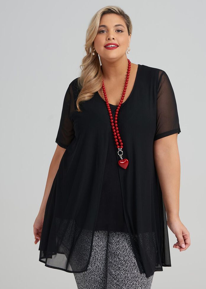Shop Gauzy Days Top in Black in sizes 12 to 24 | Taking Shape