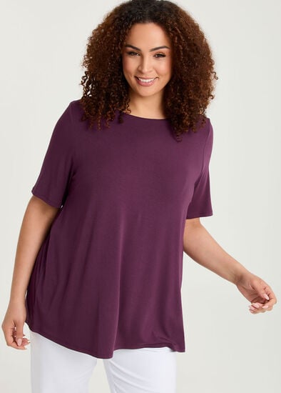 Plus Size Bamboo Foundation Round Neck Top