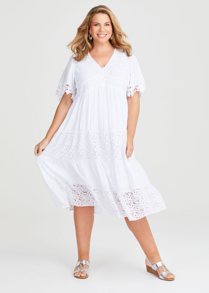 Natural Dreamy Tiered Dress, , hi-res