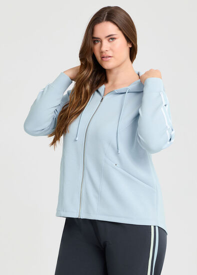 Plus Size Luxe Touch Zip Through Hoodie
