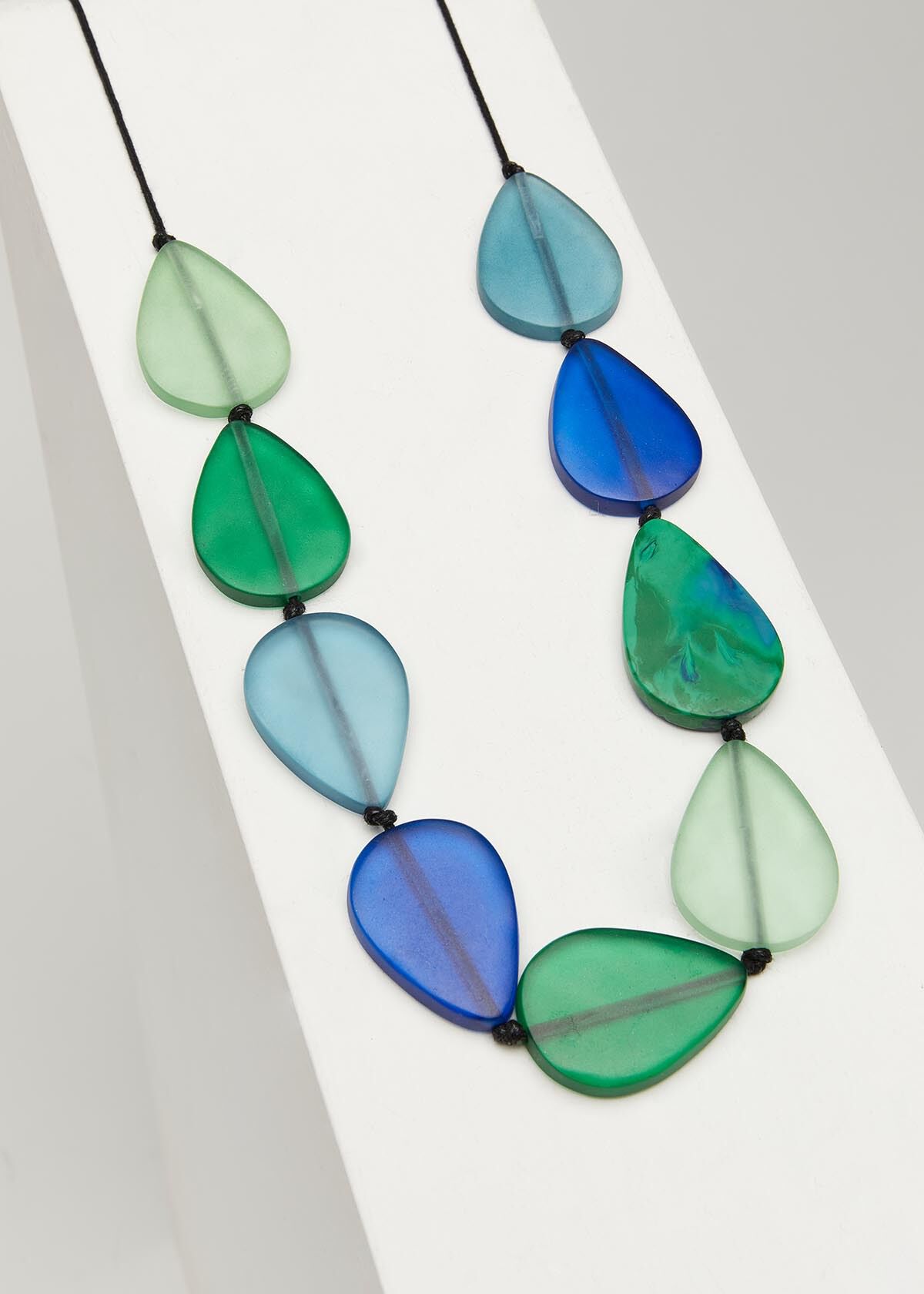 Shop Blue Multi Resin Necklace Accessories Taking Shape US