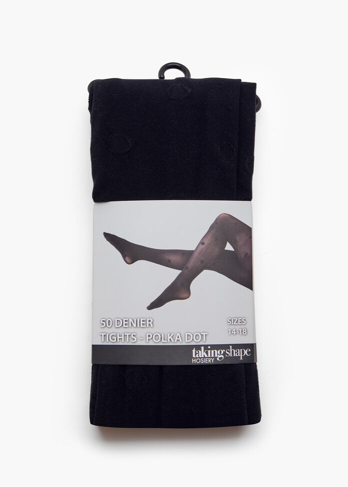 50 Denier Polka Dot Tights, , hi-res