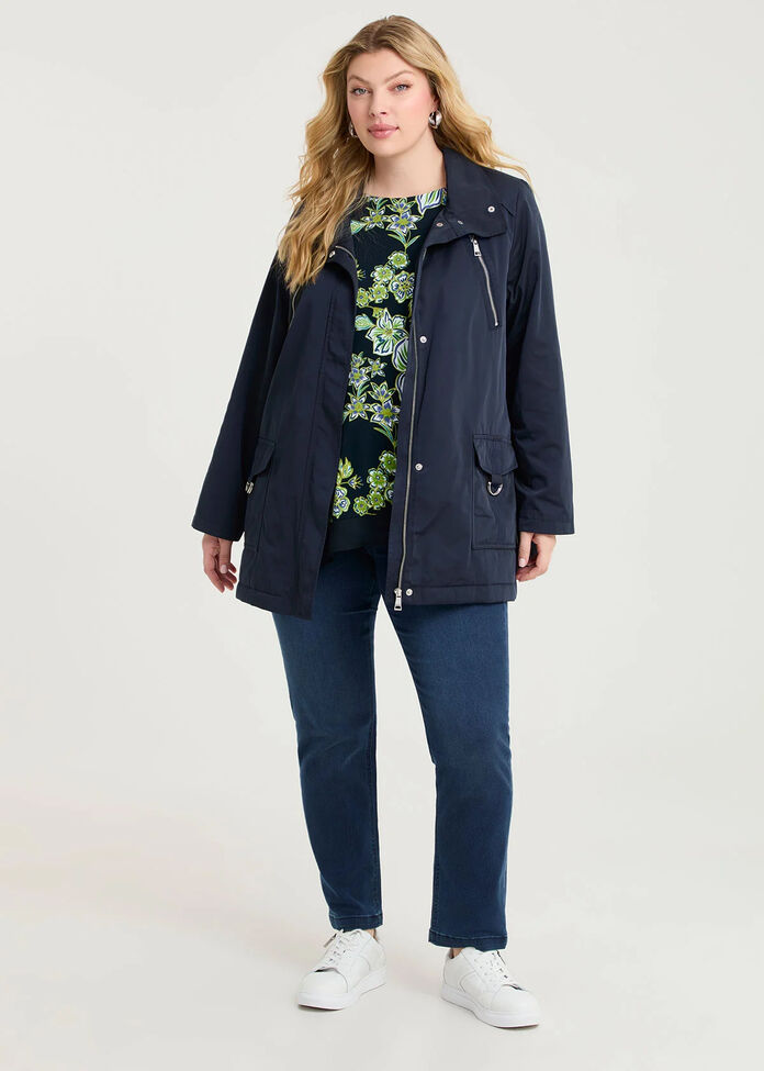 Relaxed Metal Trim Detail Jacket, , hi-res
