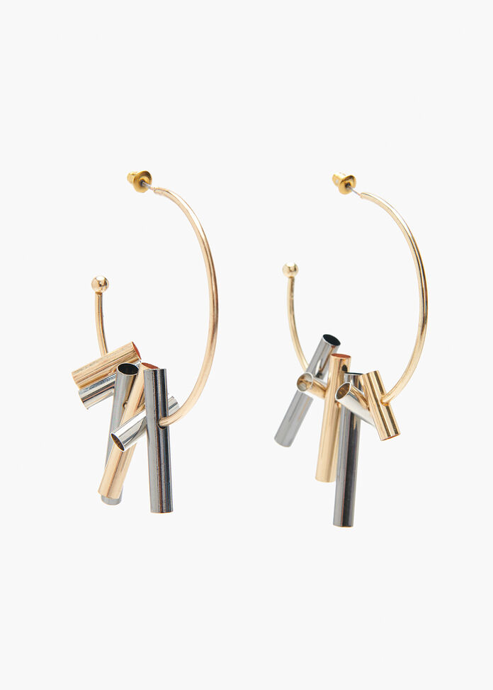 Tube Hoop Earrings, , hi-res