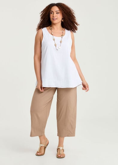 Plus Size Bamboo Trapeze Quinn Crop Pant