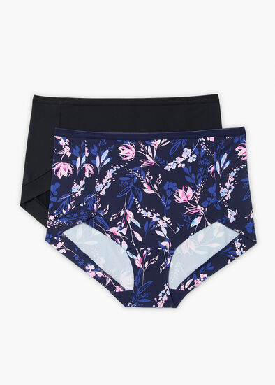 Plus Size 2 Pack Micro Full Briefs