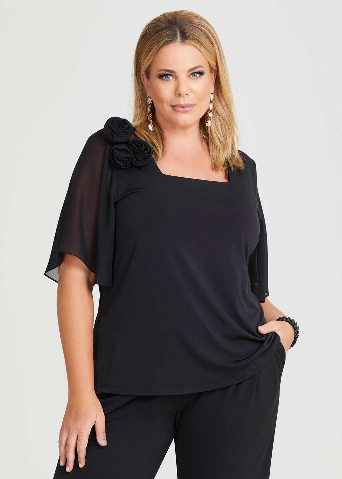 Plus size special occasion top clearance