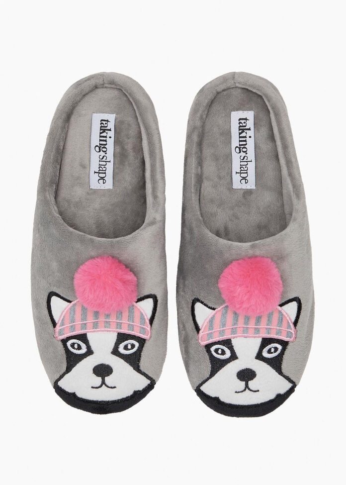 Dog Pom Pom Slippers, , hi-res