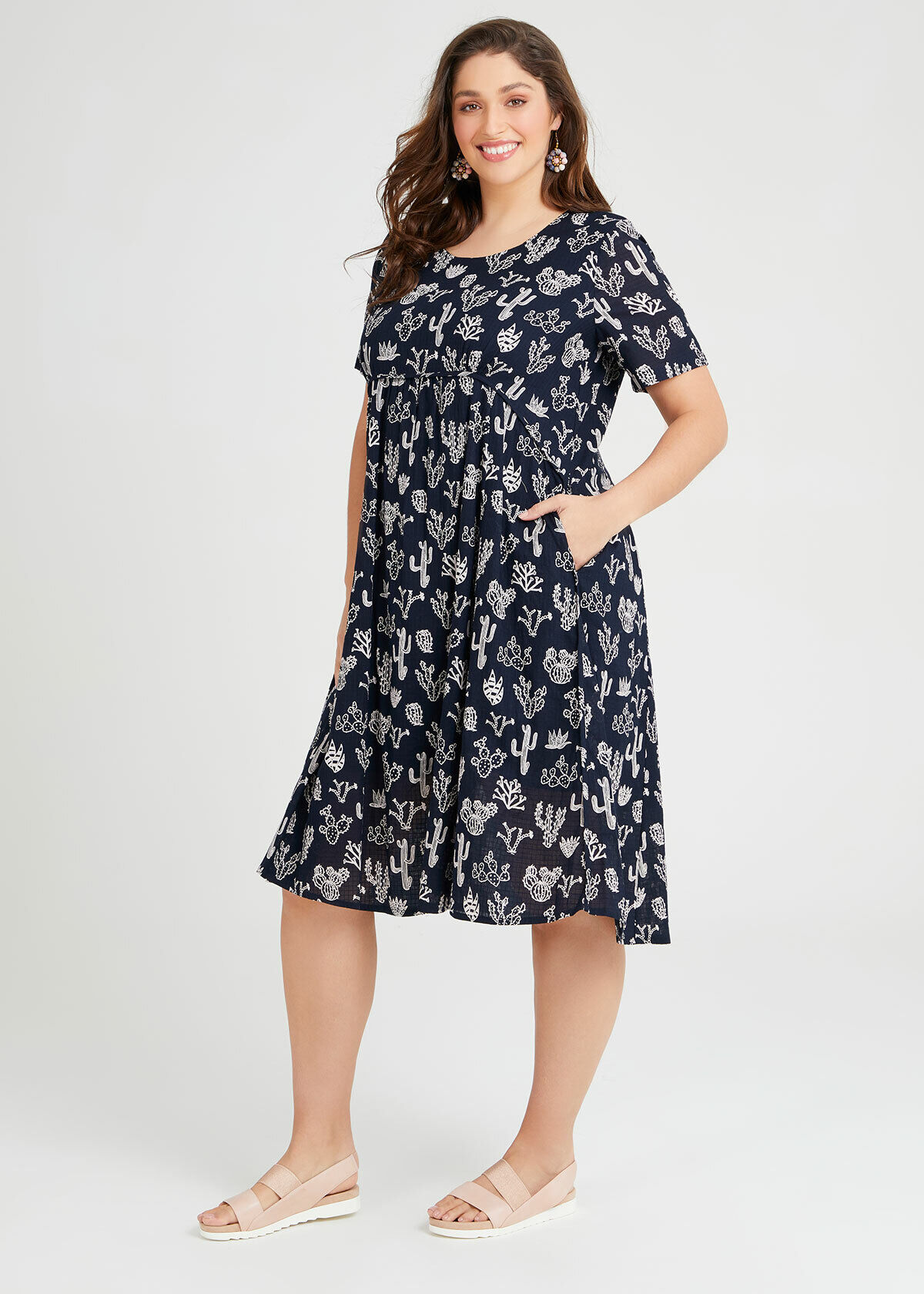 Large size cotton dresses clearance