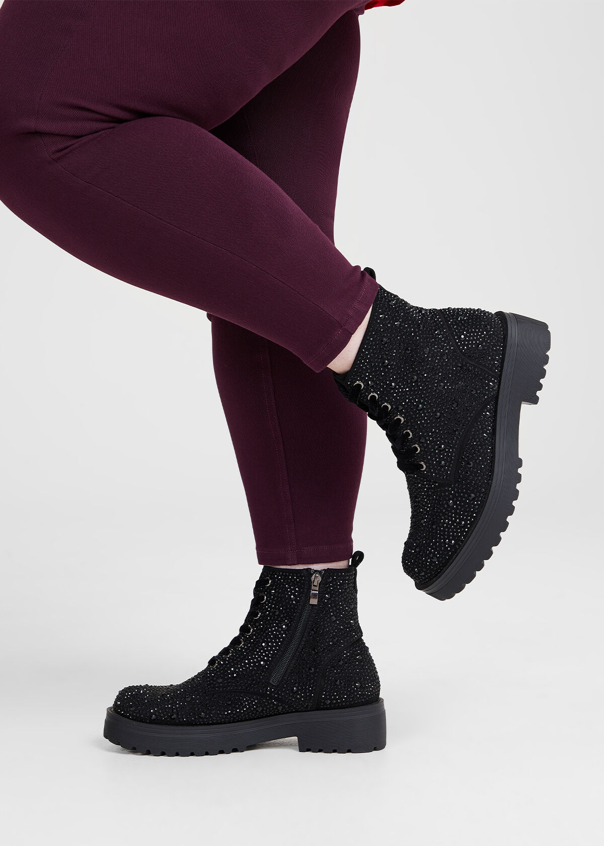 Shop Bejewelled Lace Up Boot Comfortable Shoes Taking Shape AU