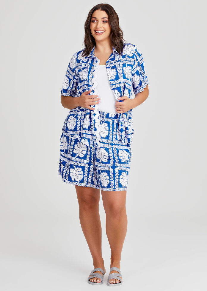 Natural Framed Palm Short, , hi-res