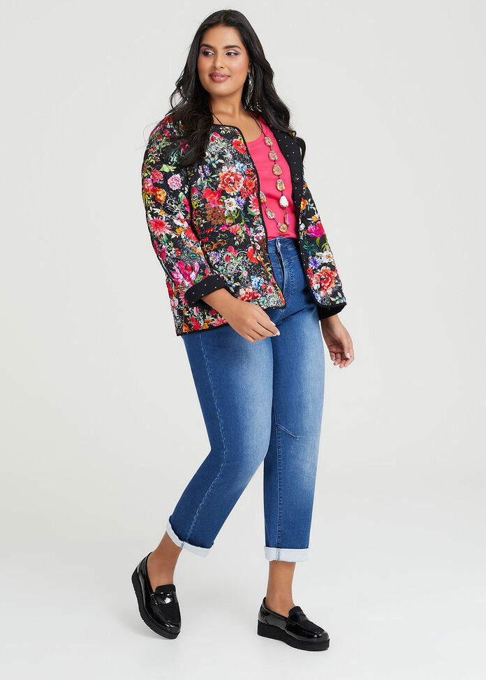 Shop Plus Size Natural Reversible Print Jacket, Multi | Taking Shape AU