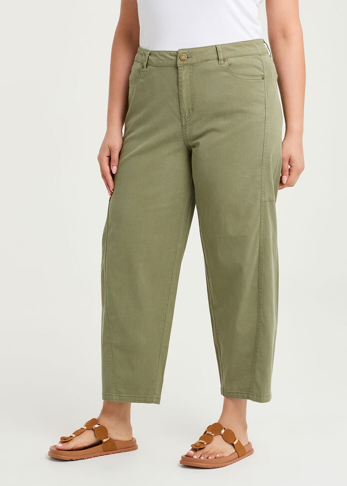 Barrel Leg Seam Front Jean, , hi-res
