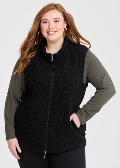 Plus Size Teddy Vest