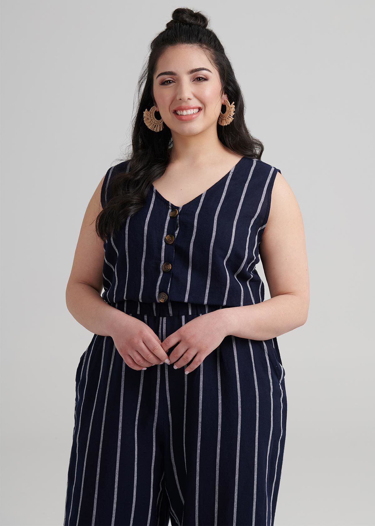 petite linen jumpsuit