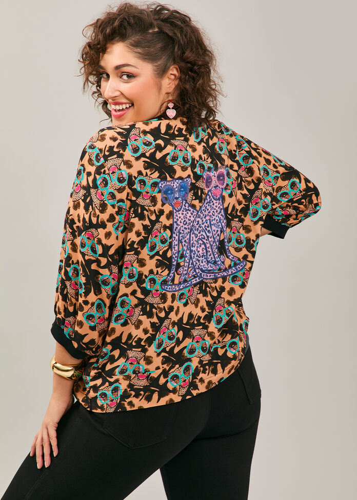 Bouffants Cheetah Print Bomber, , hi-res