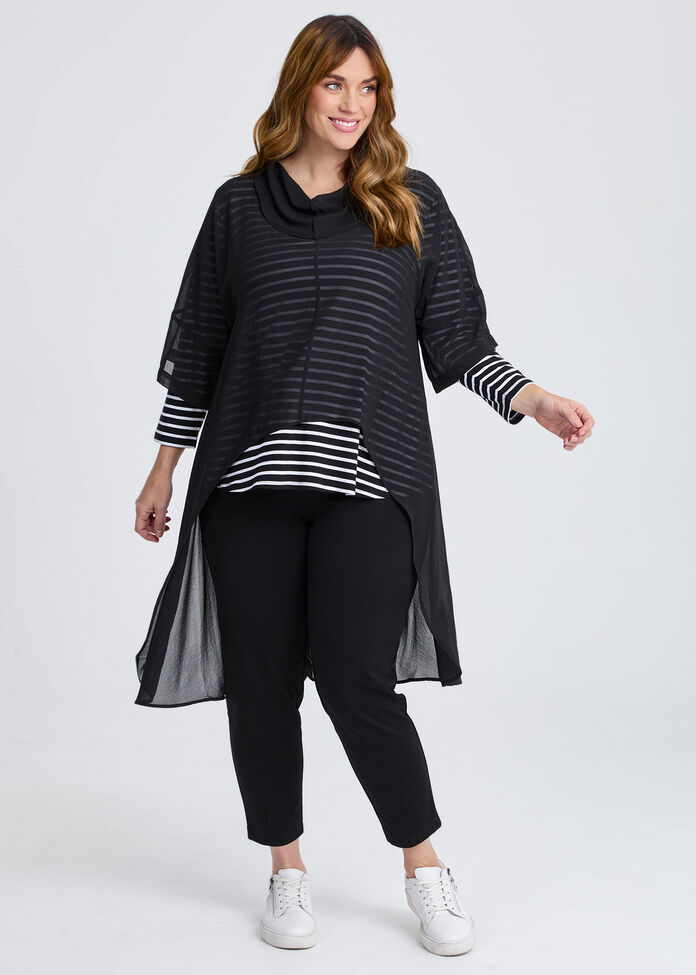 Chiffon Ada Long Slv Layering Top, , hi-res