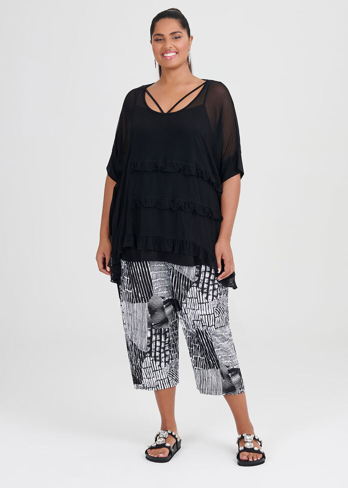 Mesh Frilly Days Overtop, , hi-res