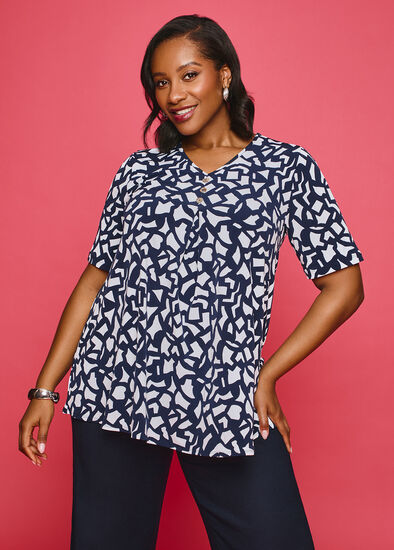 Plus Size Piia Pleat Front Luna Top