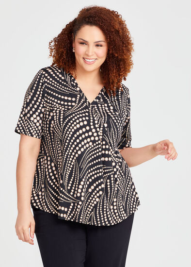 Plus Size Confetti Gold Foil Luna Top