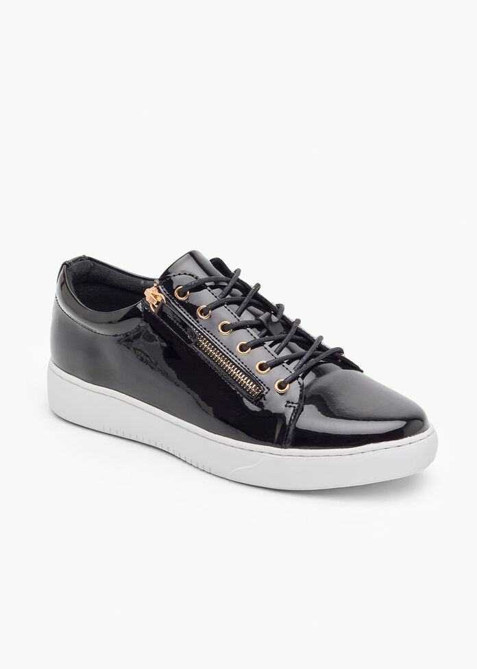 Shop Patent Side Zip Sneakers | Comfortable Shoes | Taking Shape