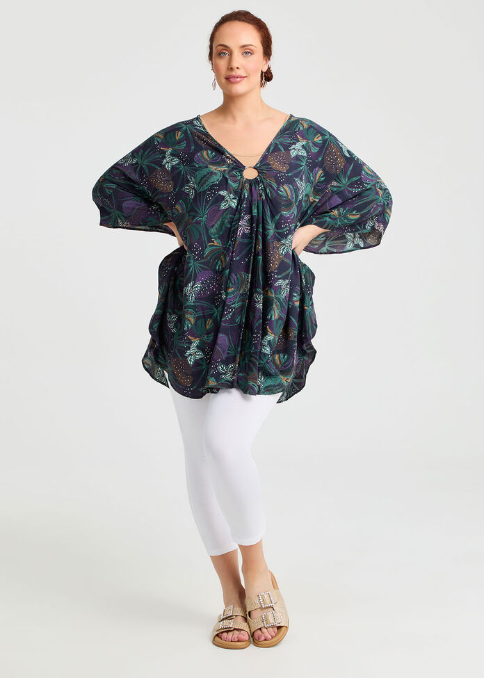 Tropical Peephole Poncho, , hi-res