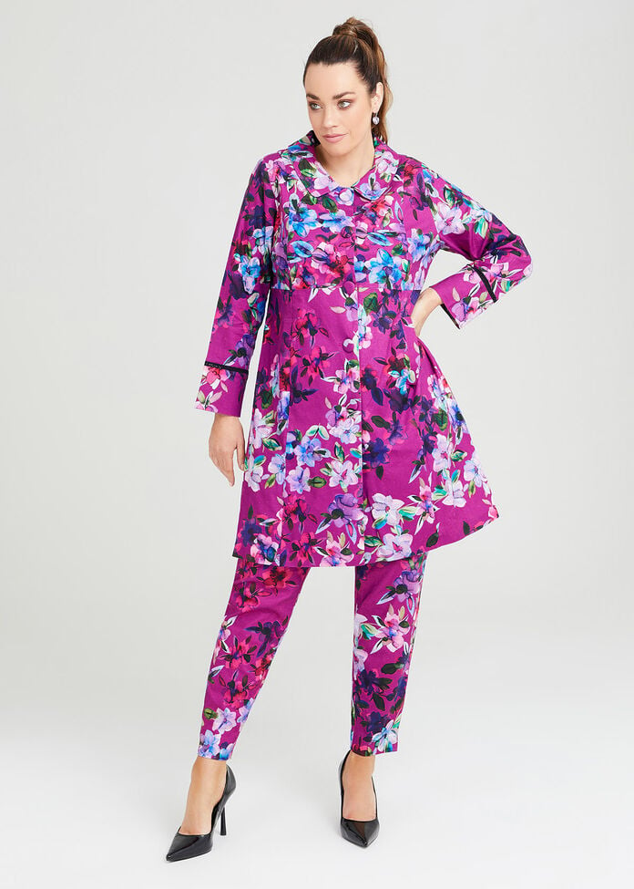 Shop Plus Size Pansy Linen Suit Pant in Multi | Taking Shape AU