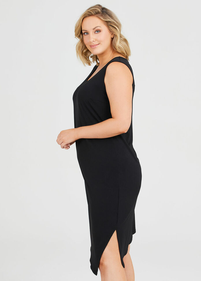 Shop Plus Size Luna Basic Instinct Slip Dress in Black | Sizes 12-30 ...
