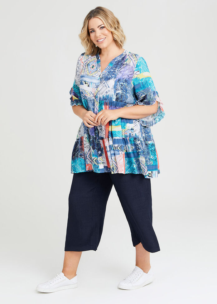 Shop Plus Size Lurex Stripe Natural Tunic in Multi | Taking Shape AU