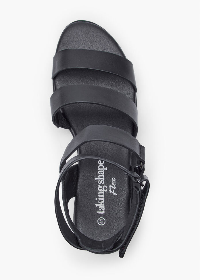 Strappy Flex Sandal, BLACK, hi-res