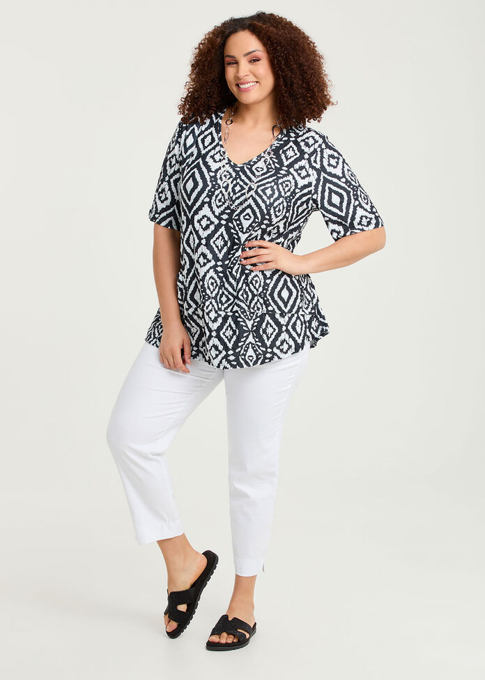 Crushed Print Top, , hi-res
