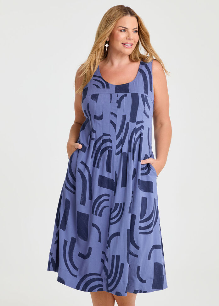 Pintuck Natural Pinafore Dress, , hi-res