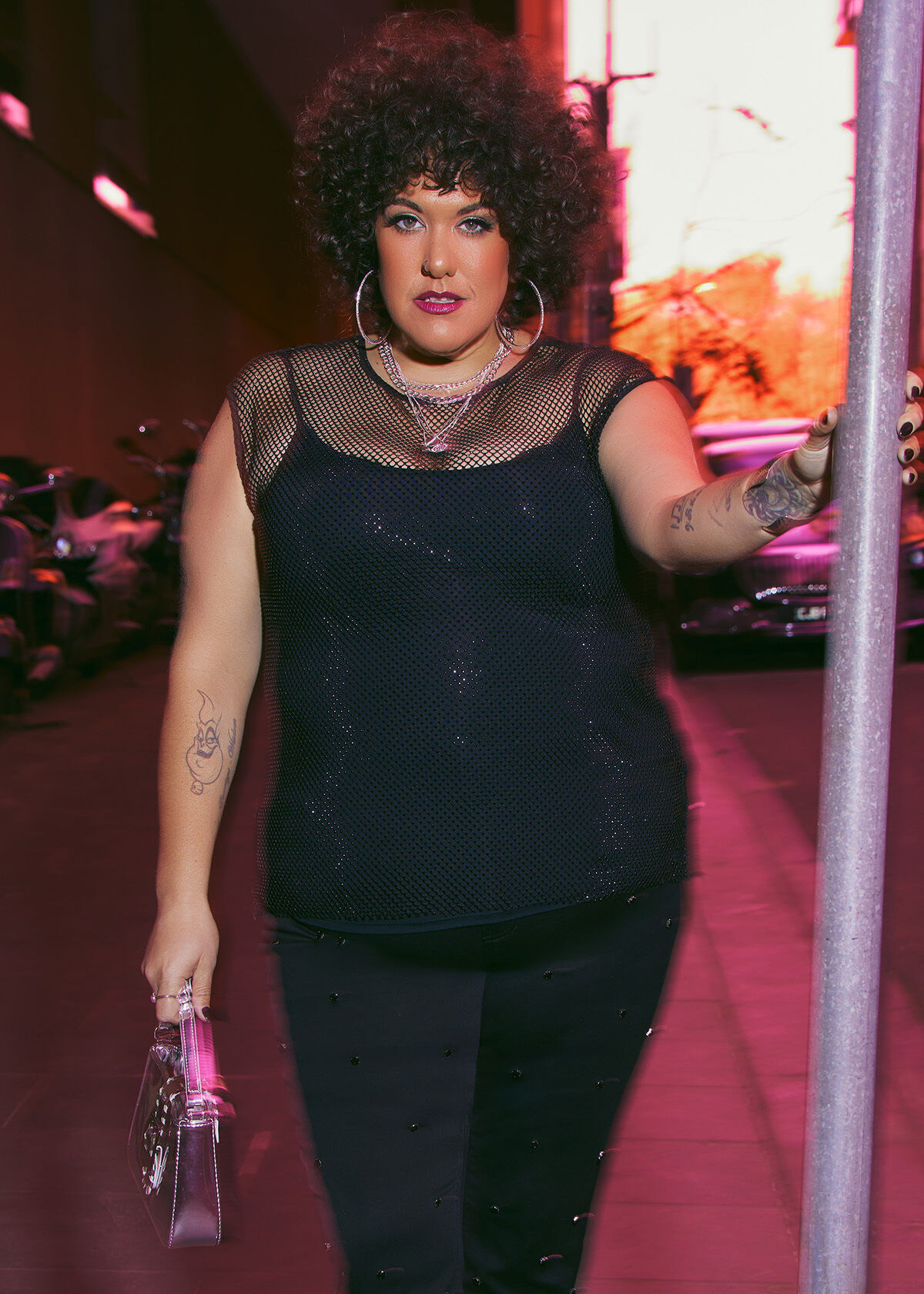Plus size sheer top sales