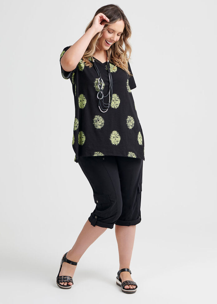 Cotton Textured Spot Top, , hi-res