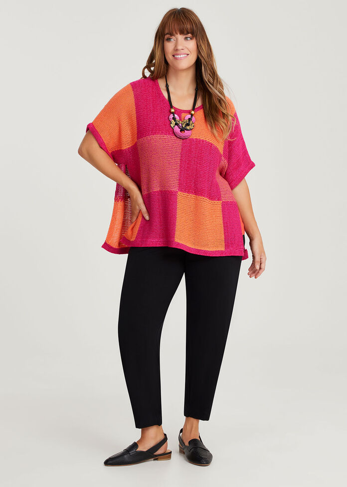 Checkerboard Knit Jumper, , hi-res
